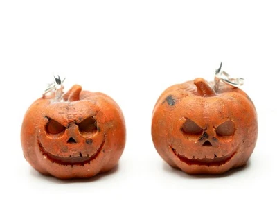 Kürbis Ohrringe Miniblings Hänger Halloween Jack O Lantern Gruselig Fratze - Bild 1 von 3