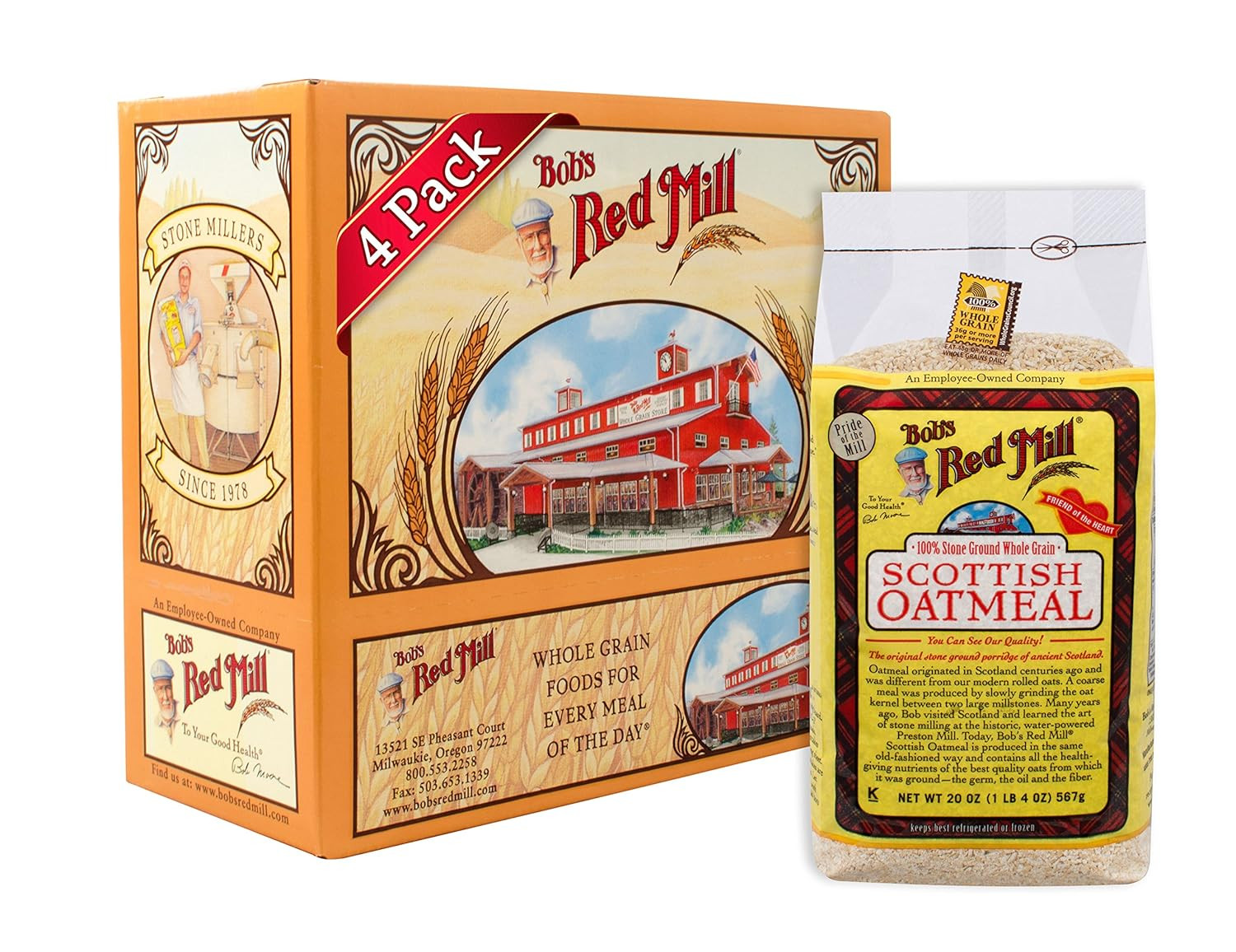 Scottish Oatmeal, 20 Oz (4 Pack)