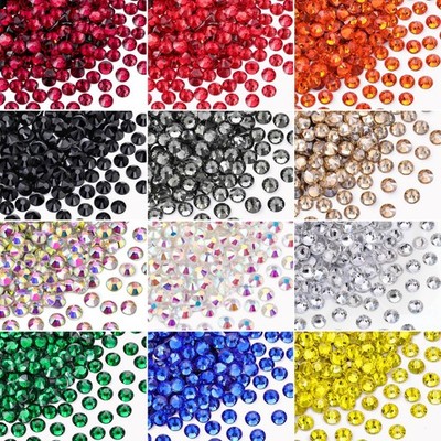 1440pcs Glass Rhinestones Flatback Crystal Gems for Nail art & Crafts Decoration