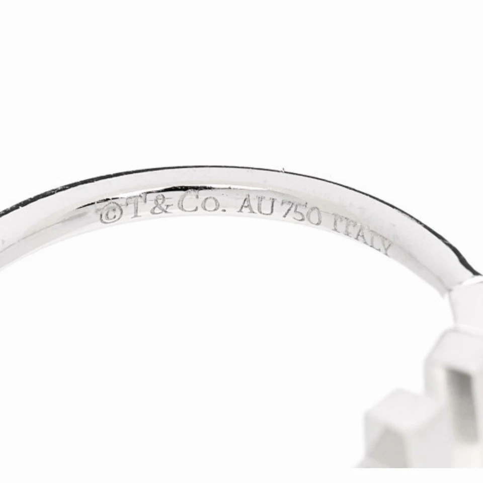 Anillo de alambre Tiffany & Co. T de oro blanco de 18 quilates Foto 3 de 4