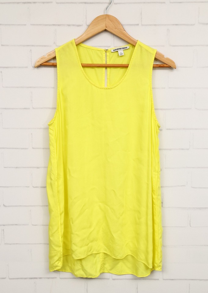 Country Road women's yellow sleeveless tank top size S