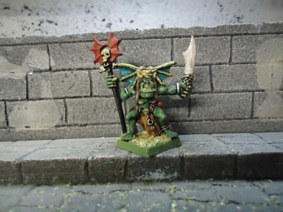 warhammer quest lair of the orc lord skabnoze schamane metall warhammer fantasy