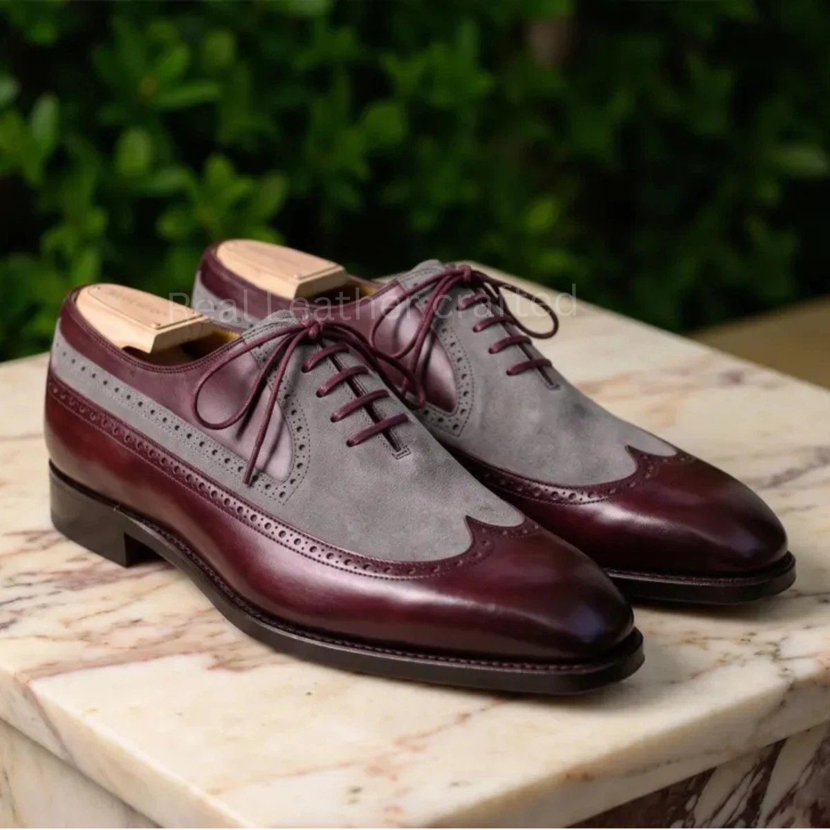 Oxford Red Solid Dress Shoes for Men for sale | eBay display picture 2