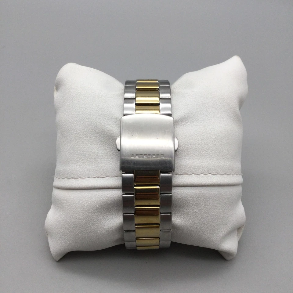 Guess Waterpro Watch Mens 42mm Two Tone Blue Dial 100M Date New Battery 7.75" - Image 3 of 4