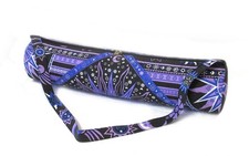 Indian Purple Burning Sun Yoga Mat Carrier Bag Mandala Large With Shoulder Strap