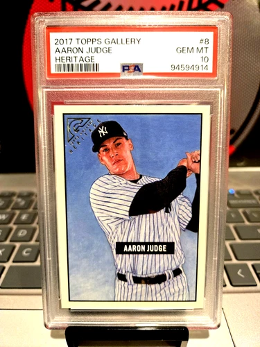 2017 Topps Gallery Aaron Judge Heritage Rookie #8 Gem Mt. 10 " MVP Captain " 62.