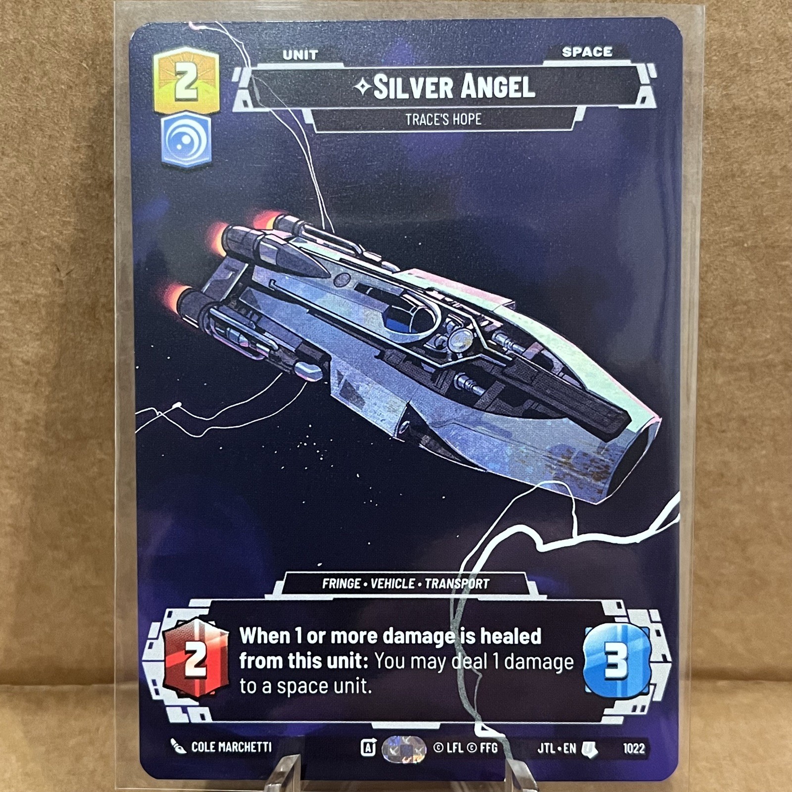 Star Wars Unlimited JTL - Silver Angel - Prestige- 1022- Uncommon - NM