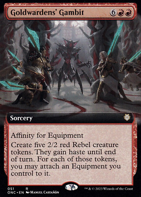 Goldwardens' Gambit Extended Art Commander: Phyrexia: All Will Be One MTG