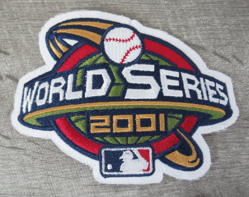 2001 World Series Logo Sew On Sleeve Patch 5" x 3 1/2" MLB Baseball Diamondbacks