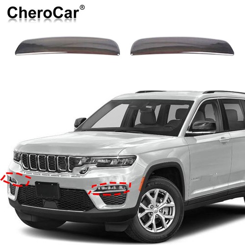 Front Fog Light Panel Guard Cover Decor Trim Shell for Jeep Grand Cherokee 2024+ - Picture 3 of 4