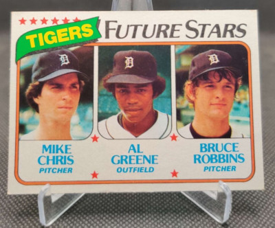 1980 Topps Future Stars #666 Chris, Greene, & Robbins Tigers baseball card