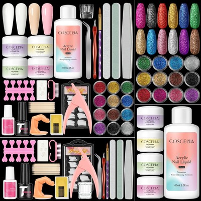 Acrylic Powder Set Acrylic Starter Kit Nail Form Brush Kits Manicure Tools