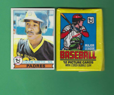1979 Topps Ozzie Smith #116 Rookie Card + 1979 Topps Baseball Wax Pack BBCE