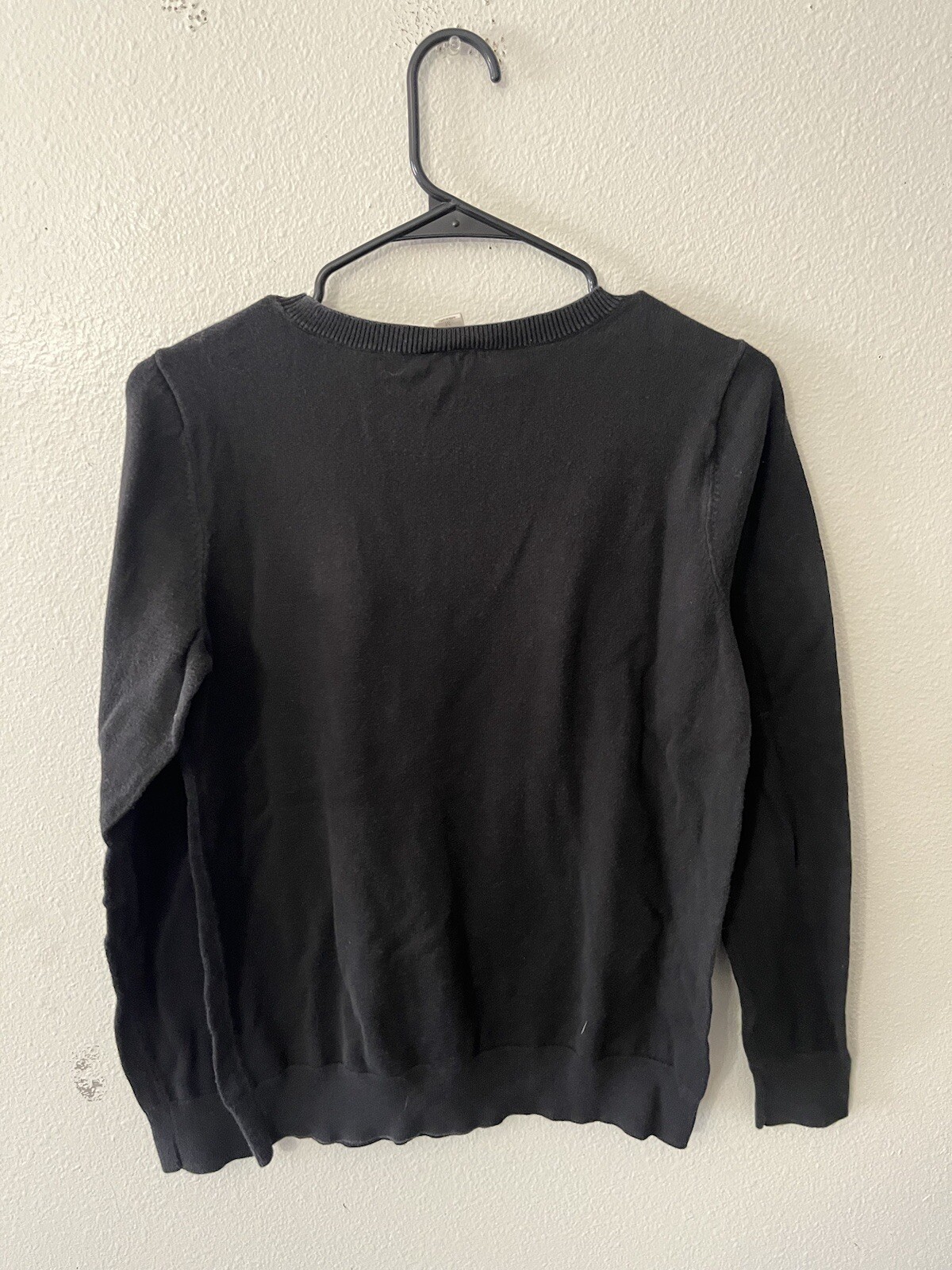 Loft Solid Black Shoulder Button Sweater Womens S… - image 3