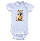 Cute Shar Pei Dog Breed Baby Bodysuit