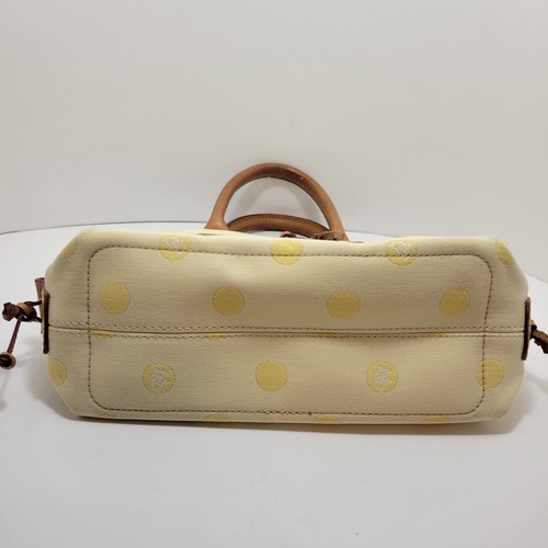 Dooney & Bourke Small Tulip Tassel Polka Dot canvas Purse Vintage - Picture 5 of 16
