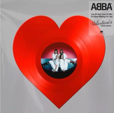 ABBA Lay All Your Love On Me Exclusive Limited Heart-Shaped Colour 12'' Vinyl neu