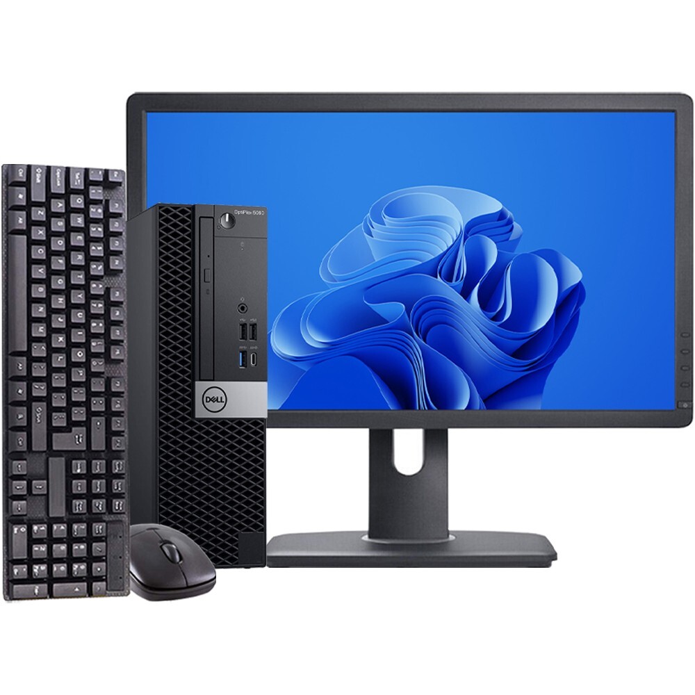 Dell Desktop Computer Intel i5 16GB RAM 512GB NVMe SSD 24in LCD