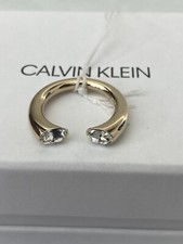 Anello CALVIN KLEIN tono oro cristallo con brillantini misura "M -N o US 7".