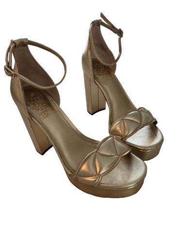 VINCE CAMUTO Mens Brown Heel Pull-Tab Kameil Block Heel  display picture 3