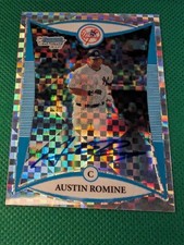 2008 1ST BOWMAN CHROME PROSPECTS AUSTIN ROMINE ROOKIE AUTO X-FRACTOR  AUTO #/250