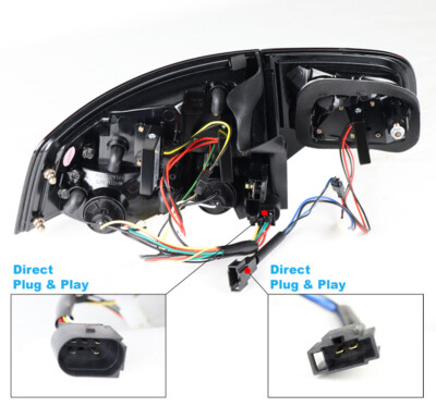 For 05 06 07 08 Audi A4 S4 RS4 B7 Sedan LED Tail Brake Lights Rear