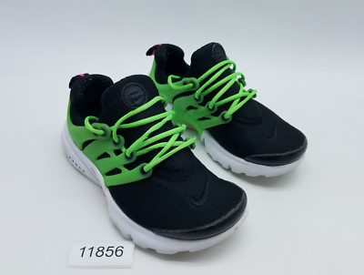 Nike Air Presto (GS) Girl's 2Y Running Shoes White Black Green Strike