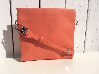 BREE Crossbody PURE 2 ''Sunset'' Crossover Umhängetasche Leder Peach Abricot