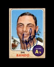 Sal Bando Signed 1968 Topps Oakland Athletics Autograph