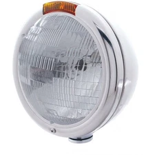 Peterbilt 379 359 Pete Old Style Round Guide Headlight Chrome 30408