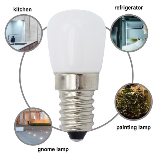 8X E14 LED Fridge Bulb cool White 2W Refrigerator Light 25W Equivalent Salt Lamp - Picture 7 of 12