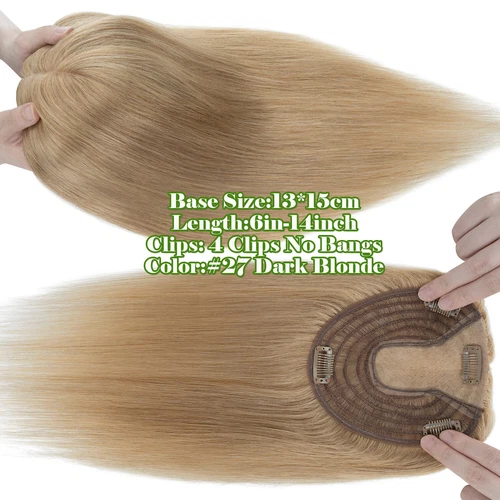 100% Echthaar Topper Toupet Extensions Clip In Remy Human Hair Toupee Haarteil l - Bild 71 von 84