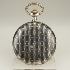 WORKING Niello Silver Tula Pocket watch Men's no repeater fusee no duplex RAR