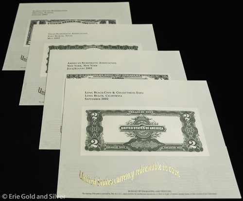 BEP 2002 ANA, FUN Souvenir Cards Lot of 4