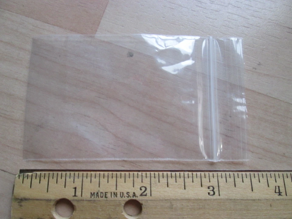 500 Zipper Seal Bags 2" x 3" 2x3 Clear 2mil Reclosable Zipper Bag #H20DA - Image 4 of 4