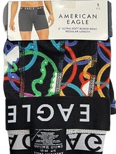 NWT AMERICAN EAGLE 6" Ultra Soft Boxer XS-S-M-L-XL Black Christmas Ornaments 6