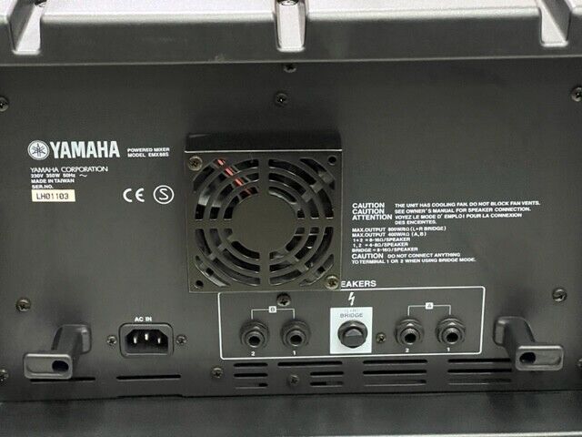 Yamaha EMX88S 230VAC 8 Input Channel 400W+400W Powered Mixer Yamaha EMX88S 230VAC 8 Input Channel 400W+400W Powered Mixer