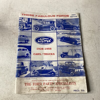 Those Fabulous Fords 1969 Edition Ford Parts Specialists Catalog 1928-1956 Cars