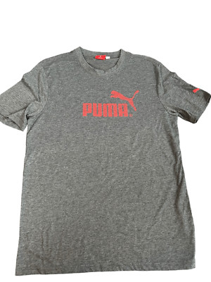 Puma grey with red puma logo tshirt size medium