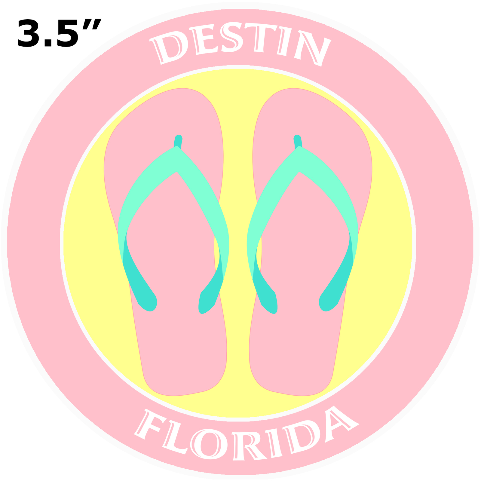 Flip Flops Destin Florida - Car Truck Window Bumper Graphics Sticker Decal-image