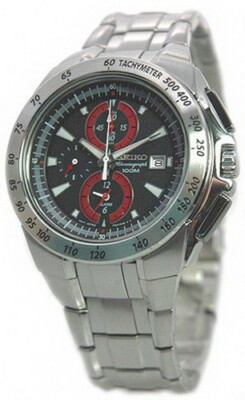 Seiko Alarm Chronograph 100m Men's Watch SNAB07P1 | eBay