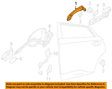 NISSAN OEM 14-23 Murano,Rogue Rear Door Lock Hardware-Handle, Outside 806404BA0D