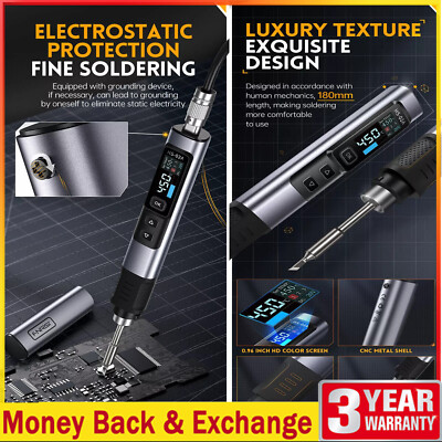 FNIRSI HS-02 Smart Soldering Iron 100W Constant Temperature Soldering Pen
