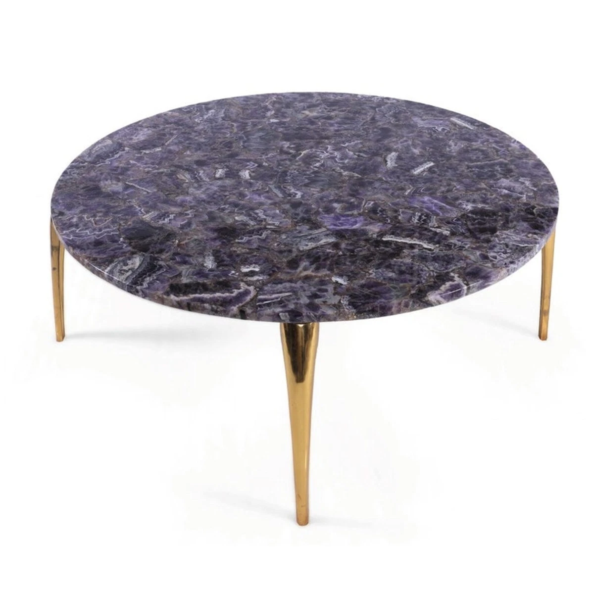 12x12 Inches Coffee Table Top Amethyst Stone Resin Art End table