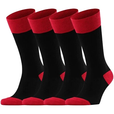 Dafi Soft 4 Pairs Men’s Comfort Socks Seamless Toe Colourful Turkey