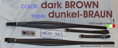 4 Cm BRAUN ! Akkordeon Gurte,Riemen, Bretelles pour accordeon, accordion straps