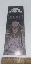 Universal Monsters Mummy Bookmark 6” X 2” Brand New Several Monsters On Back