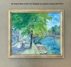 Jens Kongshammer (1884) Large 1950s Post-Impressionist Oil. Paris Scene. COA