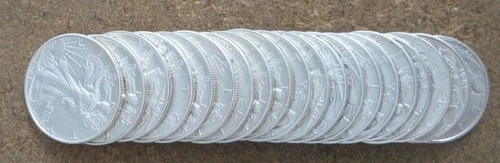 ORIGINAL ROLL 1941-S WALKING LIBERTY SILVER  HALVES.. CH/GEM BU