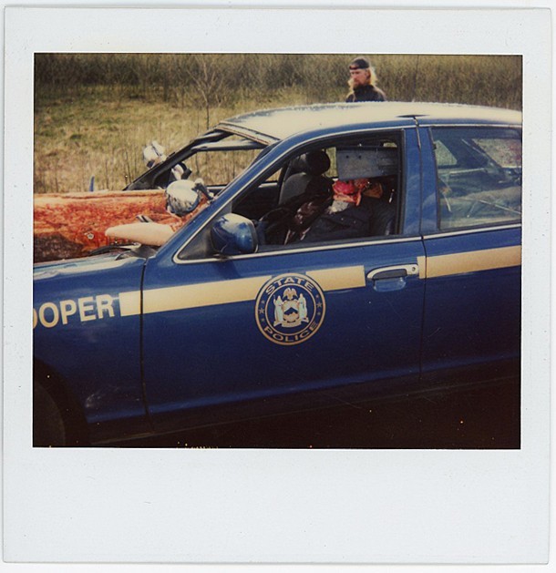 2003 -FINAL DESTINATION 2-Police Car Horror Movie Prop Continuity Polaroid Photo